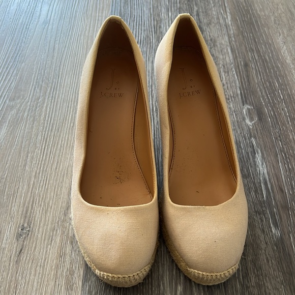 J. Crew Canvas Espadrille Wedges in Flax - Picture 3 of 5